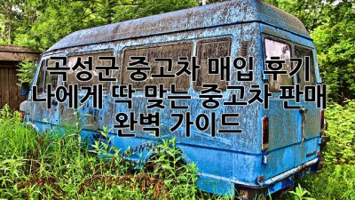 곡성군 중고차 매입 후기: 나에게 딱 맞는 중고차 판매 완벽 가이드